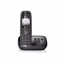 Gigaset AS405A, Telefono analogico/DECT, Cornetta wireless, Telefono con vivavoce, 100 voci, Identificatore di chiamata, Nero