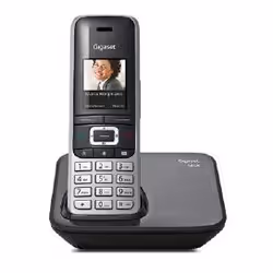 Gigaset S850, Telefono analogico/DECT, 500 voci, Identificatore di chiamata, Short Message Service (SMS), Nero, Platino