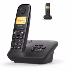Gigaset A270A, Telefono analogico/DECT, Cornetta wireless, Telefono con vivavoce, 80 voci, Identificatore di chiamata, Nero