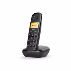 Gigaset A170 Solo, Telefono DECT, Cornetta wireless, 50 voci, Identificatore di chiamata, Nero