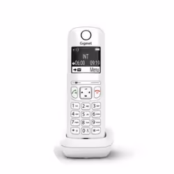 Gigaset AS690, Telefono analogico/DECT, Cornetta wireless, 100 voci, Bianco