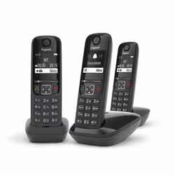 Gigaset AS690 Trio Telefono analogico/DECT Nero