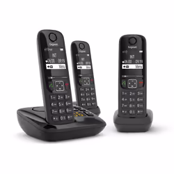 Gigaset AS690A Trio, Telefono analogico/DECT, Cornetta wireless, Telefono con vivavoce, 100 voci, Short Message Service (SMS) ...