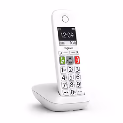 Gigaset E290, Telefono analogico/DECT, Telefono con vivavoce, 150 voci, Identificatore di chiamata, Bianco