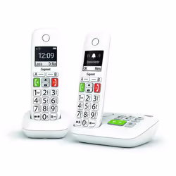 Gigaset E290A Duo, Telefono analogico/DECT, Cornetta wireless, Telefono con vivavoce, 150 voci, Identificatore di chiamata, B ...