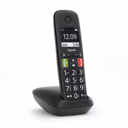 Gigaset E290A, Telefono analogico/DECT, Cornetta wireless, Telefono con vivavoce, 150 voci, Identificatore di chiamata, Nero