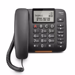 Gigaset DL380 Telefono analogico Identificatore di chiamata Nero - Vista aggiuntiva 7