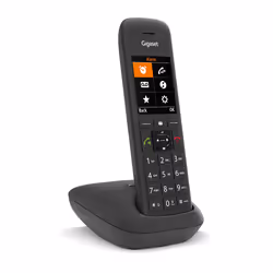 Gigaset C575, Telefono DECT, Cornetta wireless, Telefono con vivavoce, 200 voci, Identificatore di chiamata, Nero