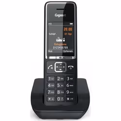 Gigaset COMFORT 550, Telefono DECT, Cornetta wireless, 200 voci, Identificatore di chiamata, Short Message Service (SMS), Ner ...