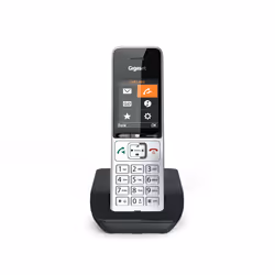 Gigaset COMFORT 500, Telefono DECT, Cornetta wireless, Telefono con vivavoce, 200 voci, Identificatore di chiamata, Nero, Arg ...