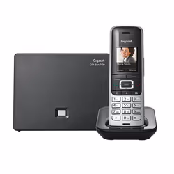 Gigaset Premium 100A GO, Telefono DECT, Cornetta wireless, Telefono con vivavoce, 500 voci, Identificatore di chiamata, Nero, ...