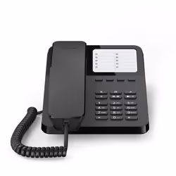 Gigaset DESK 400, Telefono analogico, Cornetta cablata, 10 voci, Nero