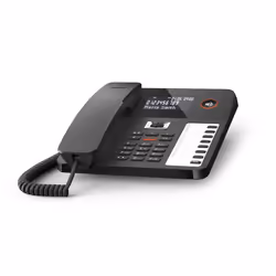 Gigaset DESK 800A, Telefono DECT, Cornetta cablata, 200 voci, Nero