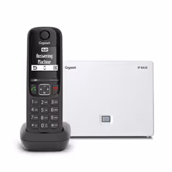 Gigaset AS690A IP BASE, Telefono DECT, Cornetta wireless, Telefono con vivavoce, 500 voci, Identificatore di chiamata, Nero, ...