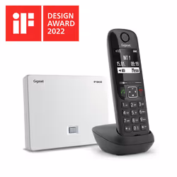Gigaset AS690A IP BASE Telefono DECT Identificatore di chiamata Nero, Bianco