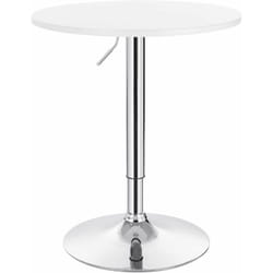 Tavolino da Bar Girevole Piano Rotondo Diametri 60 cm Tavolo da Cucina Bianco - Woltu