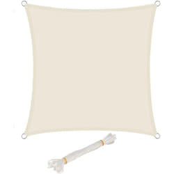 WOLTU Tenda a Vela Parasole Telo da Sole PES Protezione Solare Anti UV Esterni Crema 4x4m