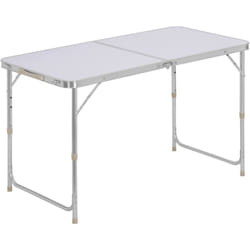 Tavolo da Campeggio Pieghevole Portatile con Maniglia per Picnic Giardino Argento - Woltu