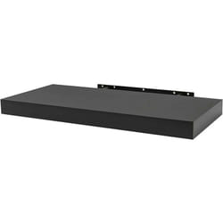 WOLTU 1x Mensola da Muro Rettangolare Scaffale Libreria a Parete Decorazione Nero 120 cm