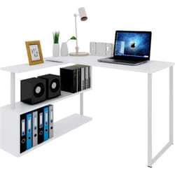 Scrivania per Computer Tavolo tazione di Lavoro Studio Ufficio Bianco - Woltu