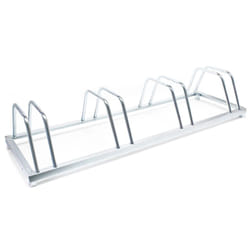 Wiltec - Rastrelliera per 4 biciclette 124x39,5x19,5 cm acciaio zincato Porta bici