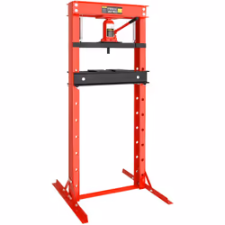 Pressa da officina da 12 tonnellate per uso privato o professionale Tavolo da pressa regolabile in altezza (380–860 mm) Perme ...