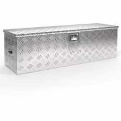 Baule per attrezzi In alluminio 170 litri 124 x 37 x 38 cm 2 maniglie Baule in alluminio estremamente robusto, indicato per m ...