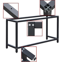 Telaio per banco da lavoro in acciaio, gambe per banco da lavoro, telaio per tavolo 50 x 100 x 80 cm - Wiltec
