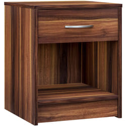 Casaria® Comodino con Cassetto 50x40x35cm 50cm Camera da Letto Altezza Comfort Legno Tavolino da Notte Nero-Merano