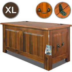 Baule design rustico in legno Questa originale cassapanca in legno di acacia si distingue non solo per il suo stile unico, ma ...