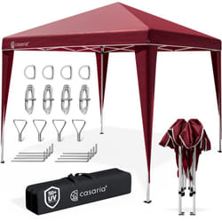 CASARIA® Gazebo da Giardino 3x3m Capri Tenda Pop Up Impermeabile e Pieghevole incl. Borsa per Trasporto Rosso
