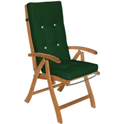 Cuscini coprisedia Vanamo con fascette di sostegno set 6 pezzi schienale alto cuscino sedia Verde - Detex
