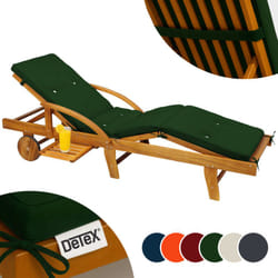 Detex Coprisdraio simil-lino fascia di sostegno 4 sezioni coprisedia sdraio imbottitura cuscino sdraie Verde