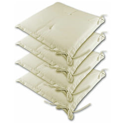 Cuscini per sedia 'Sydney' coprisedie imbottito 2 lacci per fissaggio cucina giardino Beige