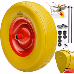 FAI GIRARE IL TUO PROGETTO! La ruota per carriola GARDEBRUK® in schiuma PU di alta qualità è la soluzione ideale per la tua c ...