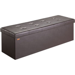 CASARIA® Panca Contenitore Pieghevole Similpelle Pouf Poggiapiedi Ottomana XL - Braun (de)