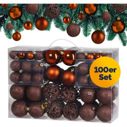 Casaria Set di palline di Natale composto da varie fantasie varie quantità varie taglie Kupfer/Braun (de)