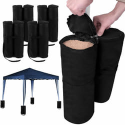 Zavorre per gazebo Set di 4 elementi 2 sacchi ciascuno riempibili peso per tenda base per padiglione giardino esterno sacchi per gazzebo - Deuba