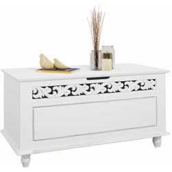 Casaria® Cassapanca con Contenitore 80x40x48 cm in Legno Stile Rustico Capienza 100 Kg Colore Bianco cassapanca Jersey