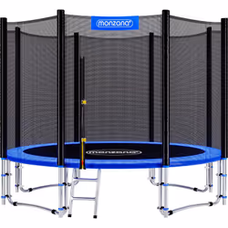 Trampolino con rete di sicurezza: Questo trampolino è resistente alle intemperie e progettato appositamente per l'uso all'ape ...