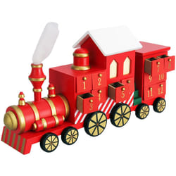 Deuba - Spielwerk® Calendario dell'avvento in legno riutilizzabile con cassettini da riempire Calendario Avvento Treno