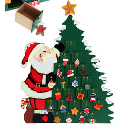 Deuba - Spielwerk® Calendario dell'avvento in legno riutilizzabile con cassettini da riempire Calendario Avvento Babbo Natale