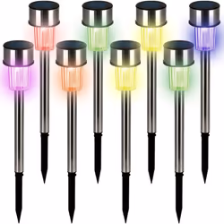 Crea un ambiente elegante e suggestivo direttamente nel tuo giardino! Queste lampade solari resistenti alle intemperie in acc ...