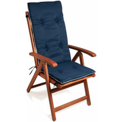 Detex Cuscino con Schienale per Sedie 120x45x5cm Vanamo Set da 6 Cuscini Sedie Cuscino imbottito Cuscini da esterno Cuscino idrorepellente blue (en)