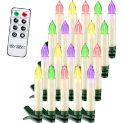 Deuba - Monzana led Candele per Albero di Natale a Batteria Bianco Caldo Colorato Set di 20 30 Candele per Albero di Natale con Timer a Batteria