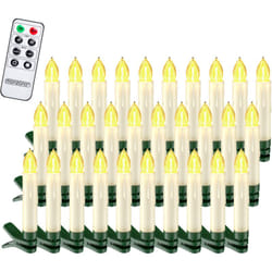 Deuba - Monzana led Candele per Albero di Natale a Batteria Bianco Caldo Colorato Set di 20 30 Candele per Albero di Natale con Timer a Batteria