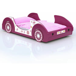 Letto Bimbi Auto butterfly Lettino Bimbe legno 90x200 cm Protezione Anti Caduta con Rete Doghe - Deuba