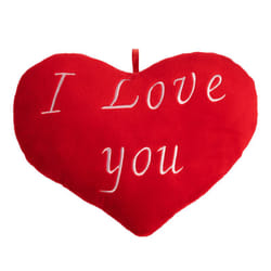 Deuba - Cuore Cuscino i Love You soffice morbido ricamato lettering cuore peluche cuscino peluche 26 cm (de)