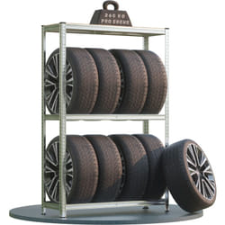 Deuba - Scaffale porta gomme 180x120x40cm 795kg 8 gomme regolabile in altezza ripiano superiore in mdf officina garage