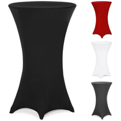 Deuba - Copritavolo per tavolino alto da buffet bistrot copertura per tavolini Stretch elastica ø 60-65/70-75/80-85 cm Ø70 cm / schwarz (de)